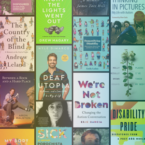 Graphic of book covers from the curated MPPL booklist for Disability Pride Month