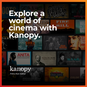 Promotional graphic for Kanopy streaming service for Black History Month