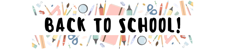 Header image reading Back to School