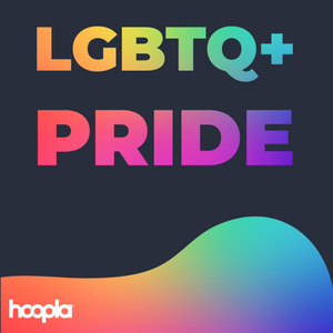 Promotional graphic for Hoopla for LGBTQ+ Pride Month