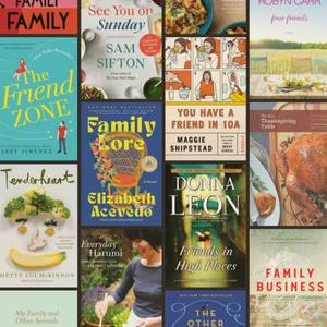 Graphic promoting the Food Family and Friends booklist